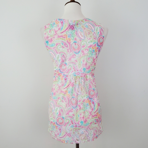 NY & Co Y2K Paisley Mesh Split Neck Top - Picture 10 of 13